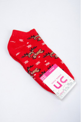 Шкарпетки жіночі новорічні махрові